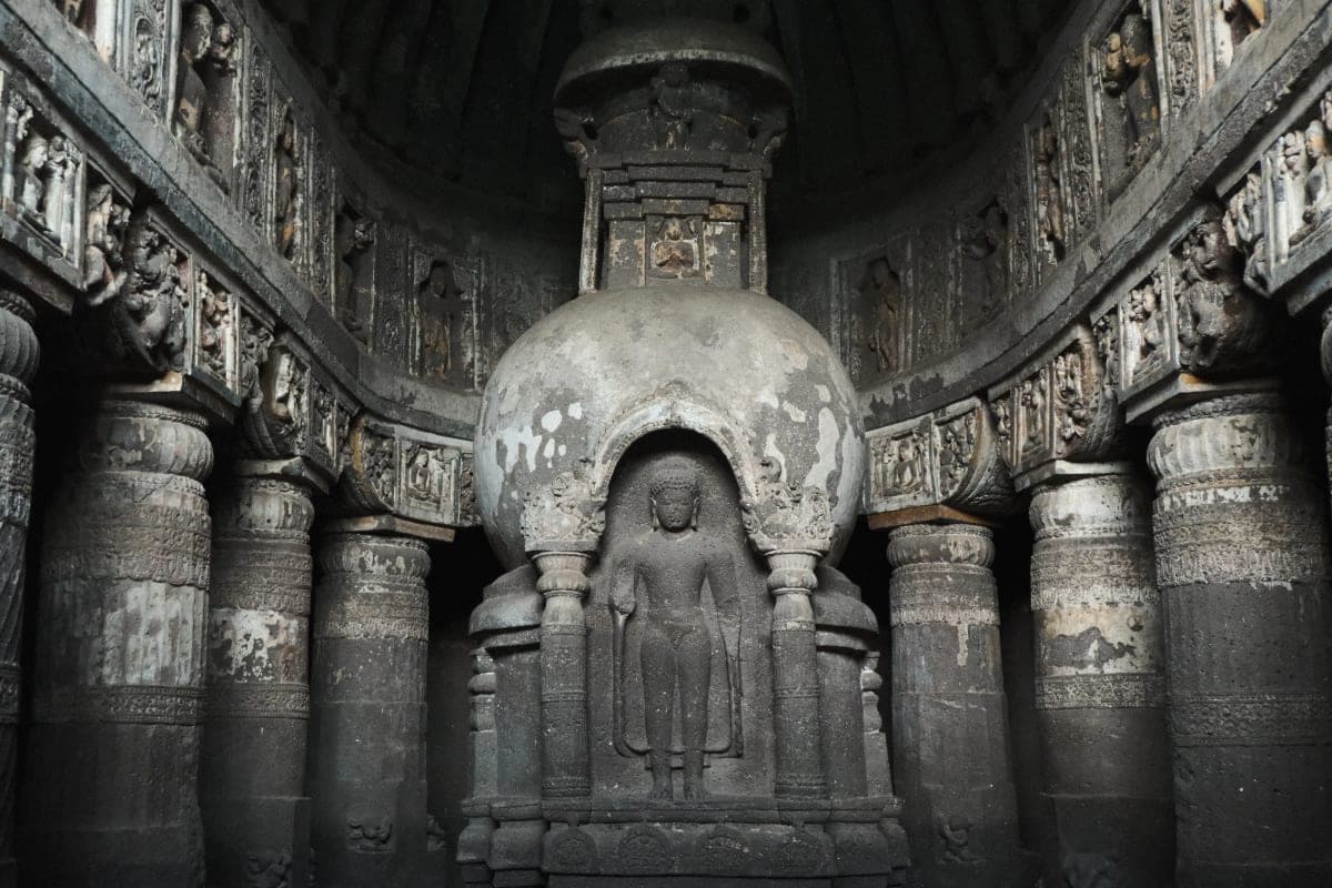 Buddha Stupa at Ajanta Caves. Taken on Fujifilm X-T30II.